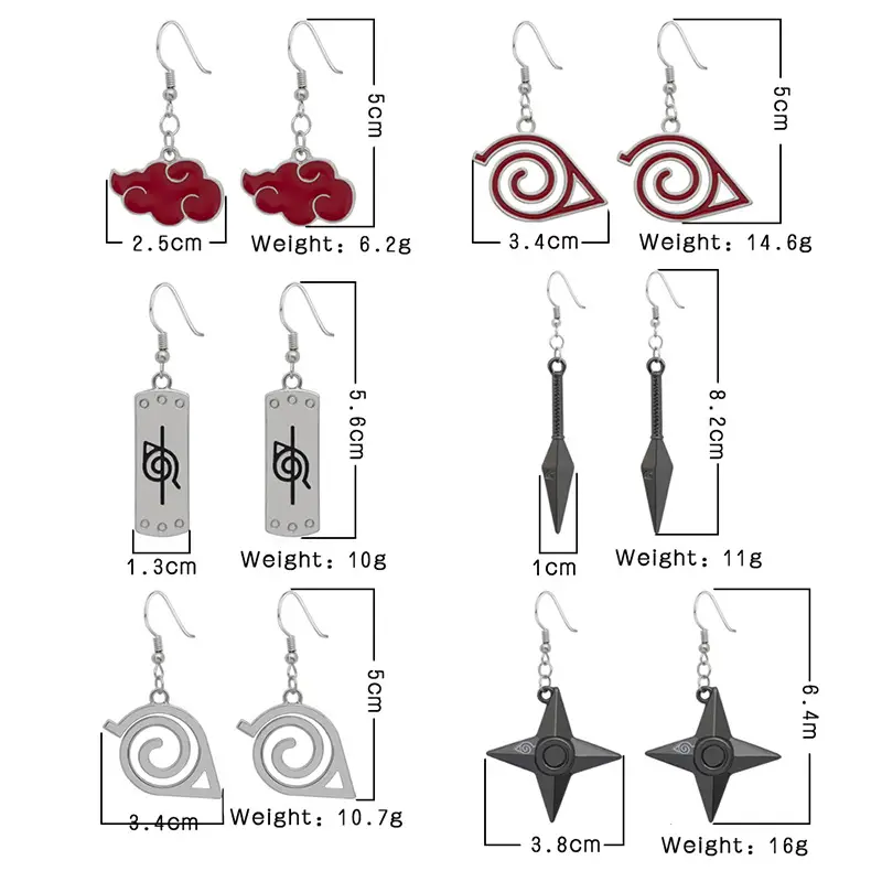 European & American Cross-Border Logo Alloy Earrings