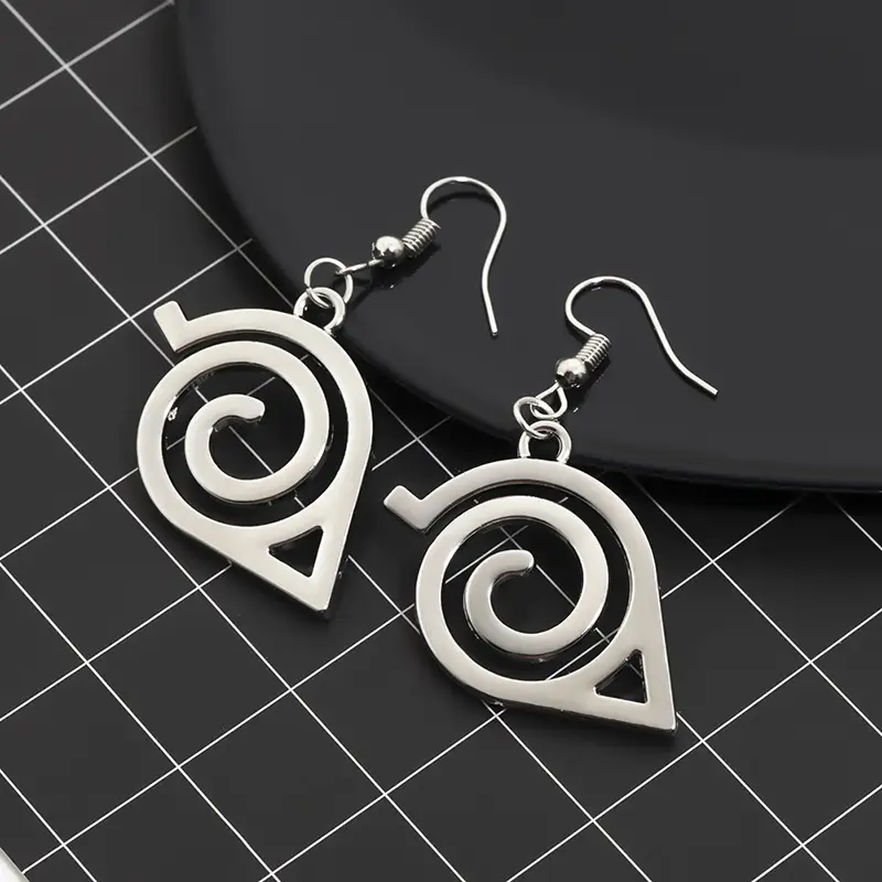 European & American Cross-Border Logo Alloy Earrings