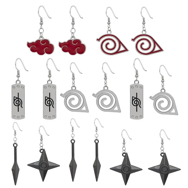 European & American Cross-Border Logo Alloy Earrings