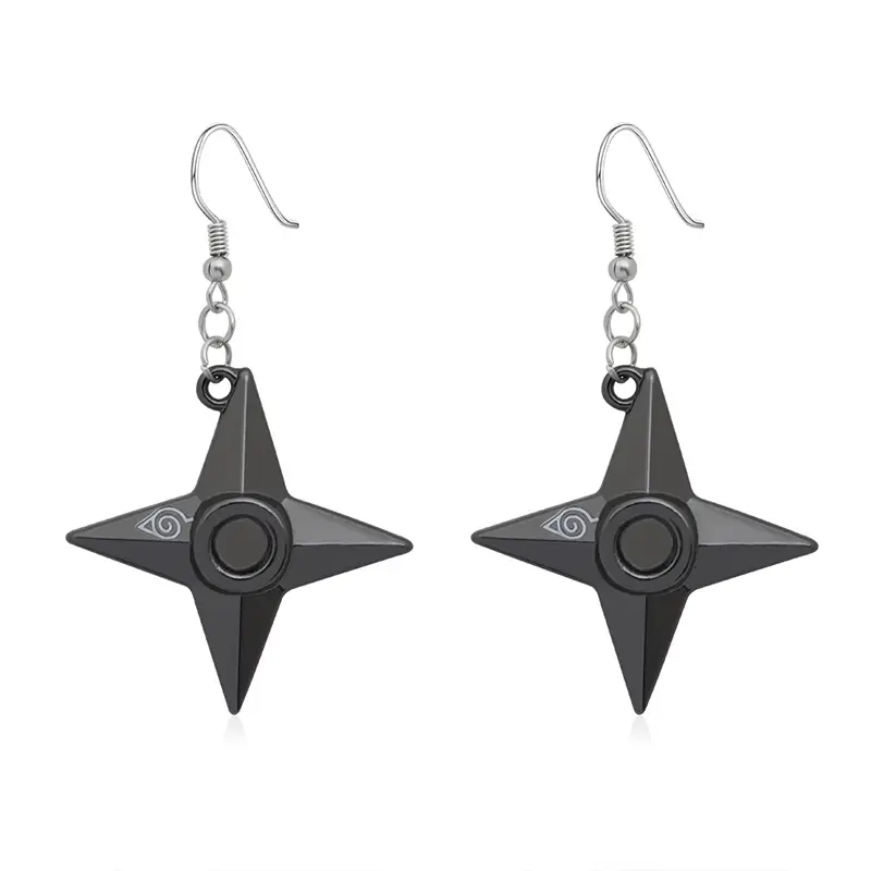 European & American Cross-Border Logo Alloy Earrings
