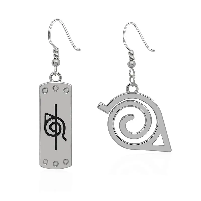 European & American Cross-Border Logo Alloy Earrings