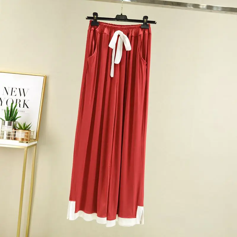 Women Red Modal Loose Pajama Set Summer - Image 15