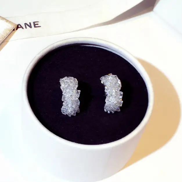 Super Flash Crystal Beads Pin Earrings for Women - Image 6