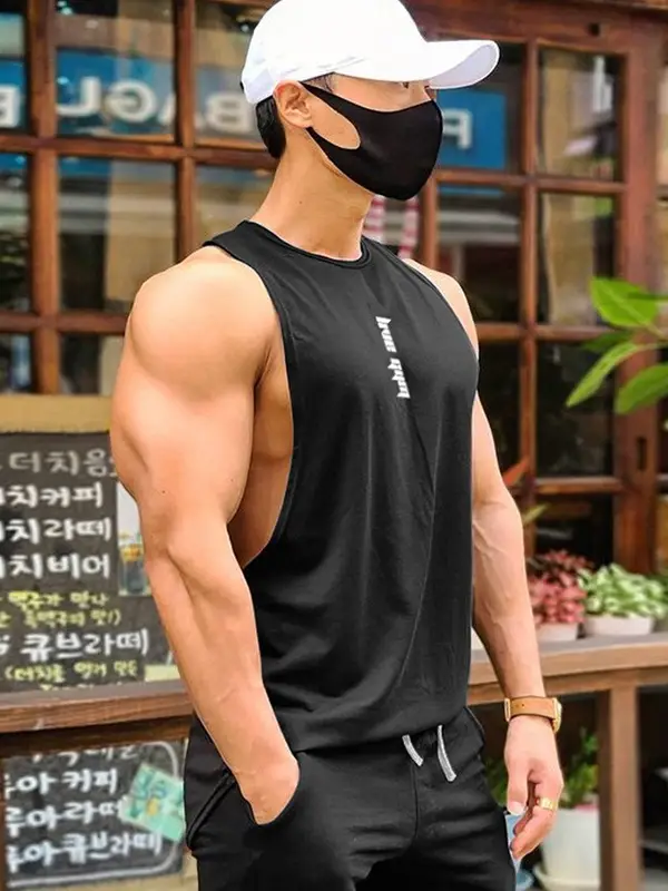 Men's Gray Sleeveless Summer Vest with Wide Shoulder - Image 9