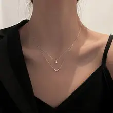 Cross Star Double Sequins Neck Chain Necklace — feature 6