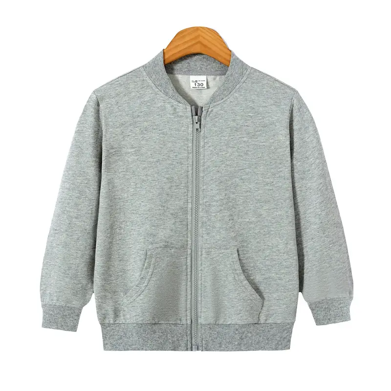 Red Full-Zip Hoodie for Boys Girls Spring Autumn - Image 3