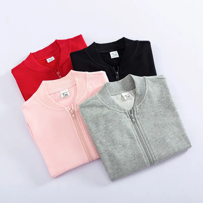 Red Full-Zip Hoodie for Boys Girls Spring Autumn - Image 6