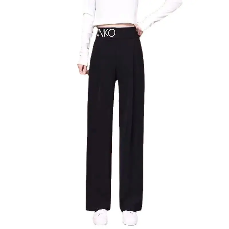 Women Wide Leg Pants Black 2024 Summer High Waist - Image 6