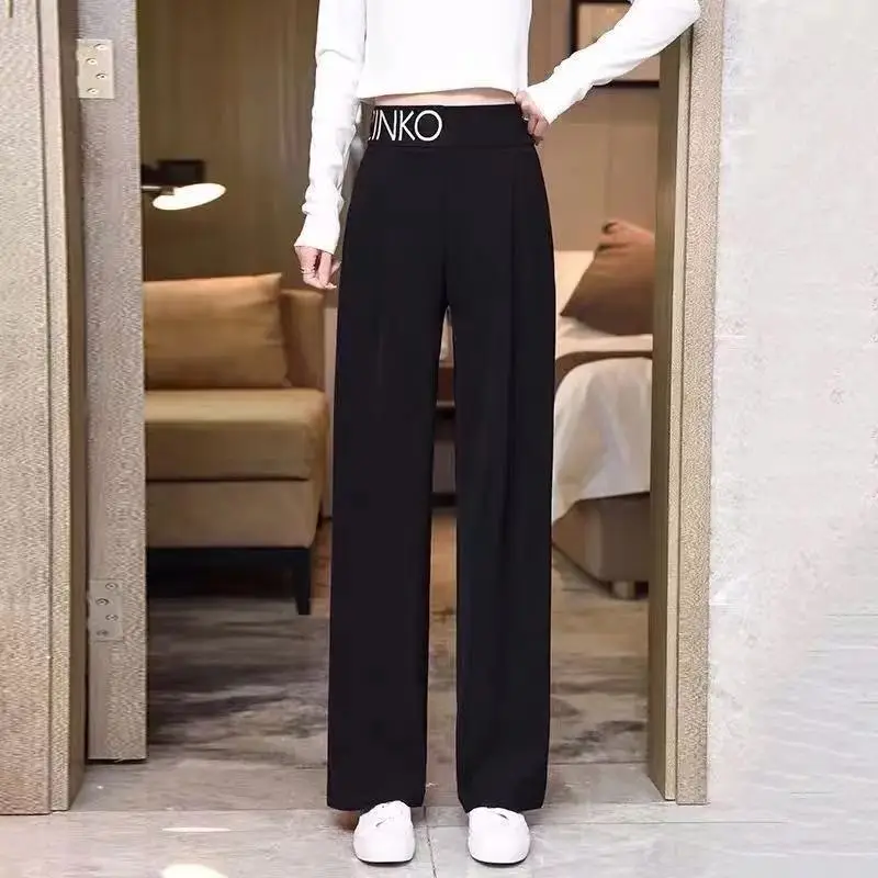 Women Wide Leg Pants Black 2024 Summer High Waist — feature 8