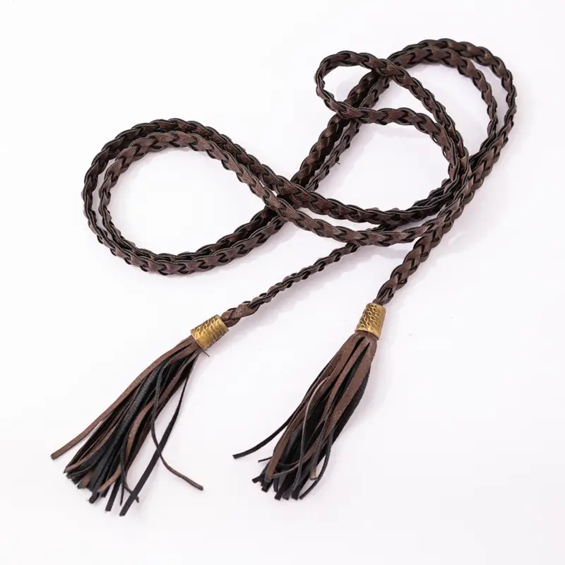 Women's Braided Tassel Waist Belt for All Occasions