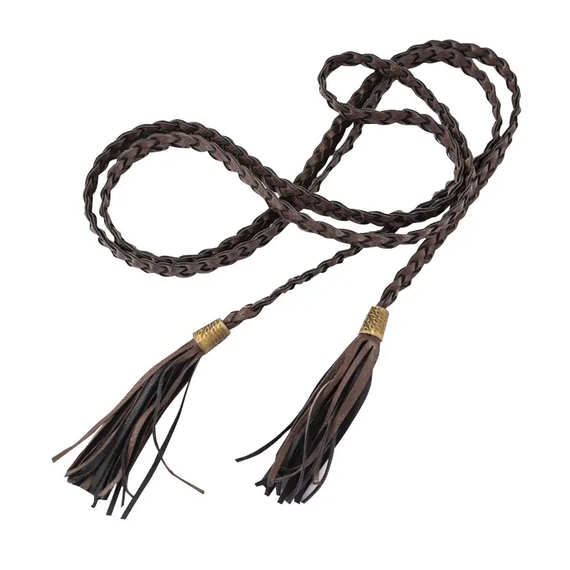 Women's Braided Tassel Waist Belt for All Occasions