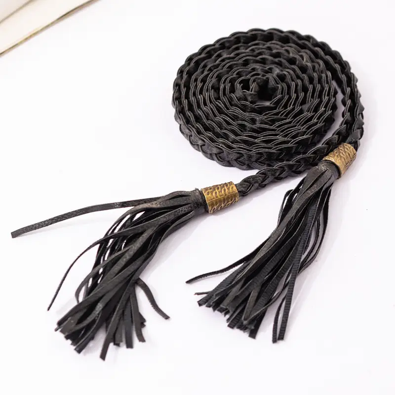 Women's Braided Tassel Waist Belt for All Occasions