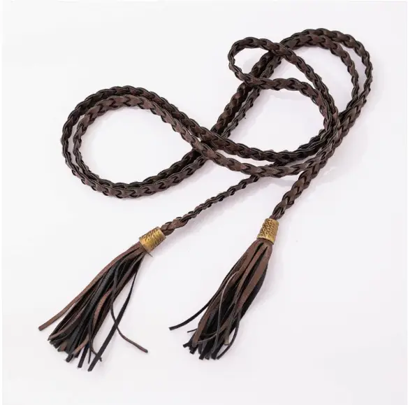 Women's Braided Tassel Waist Belt for All Occasions