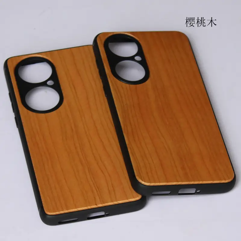 Huawei P50 Wooden Phone Case Anti-Fall Protective - Image 3