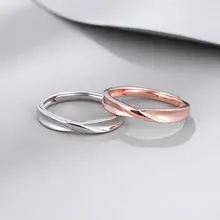 S925 Sterling Silver & Rose Gold Open Engraving Rings — feature 1