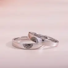 S925 Sterling Silver & Rose Gold Open Engraving Rings — feature 15