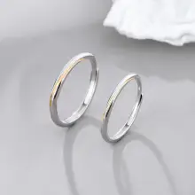 S925 Sterling Silver & Rose Gold Open Engraving Rings — feature 17