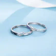 S925 Sterling Silver & Rose Gold Open Engraving Rings — feature 25