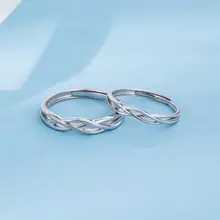 S925 Sterling Silver & Rose Gold Open Engraving Rings — feature 5