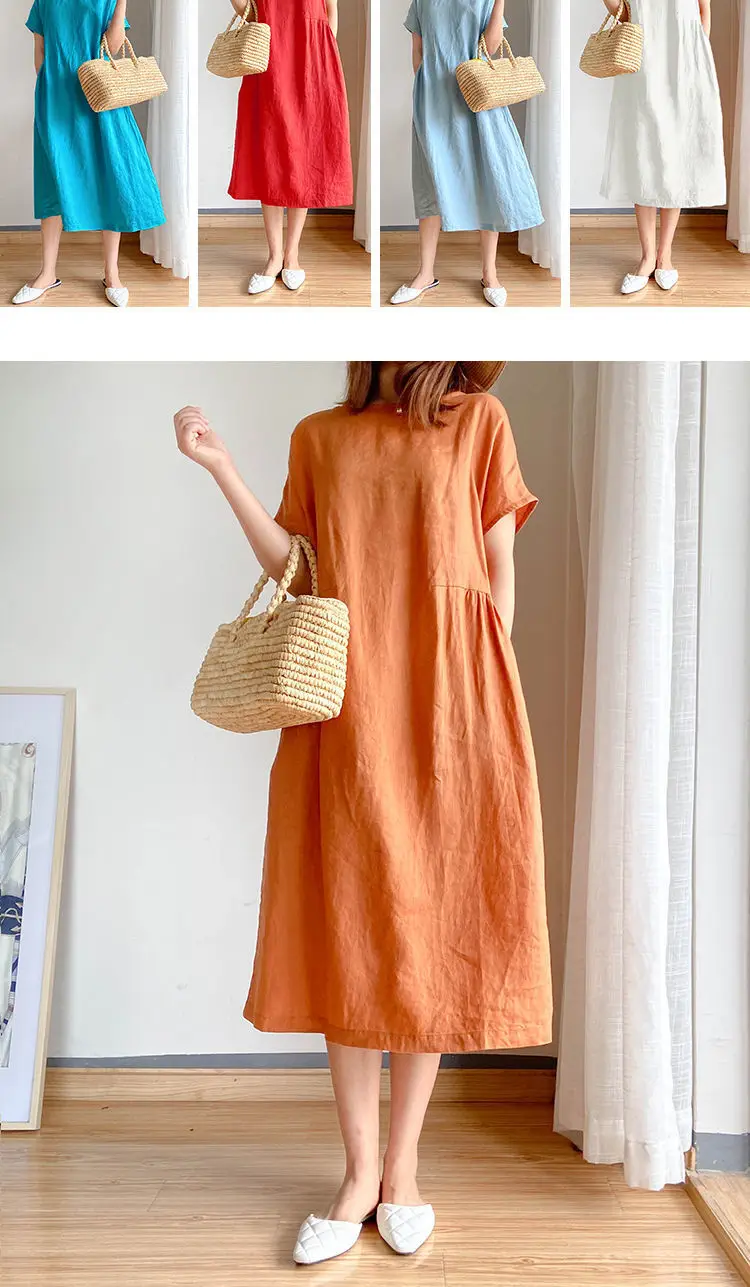 2023 Purple Loose Slim Midi Dress for Women — feature 1