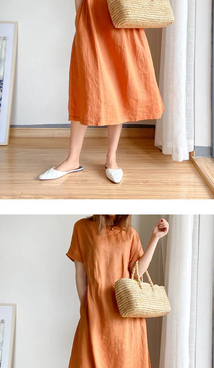 2023 Purple Loose Slim Midi Dress for Women — feature 2