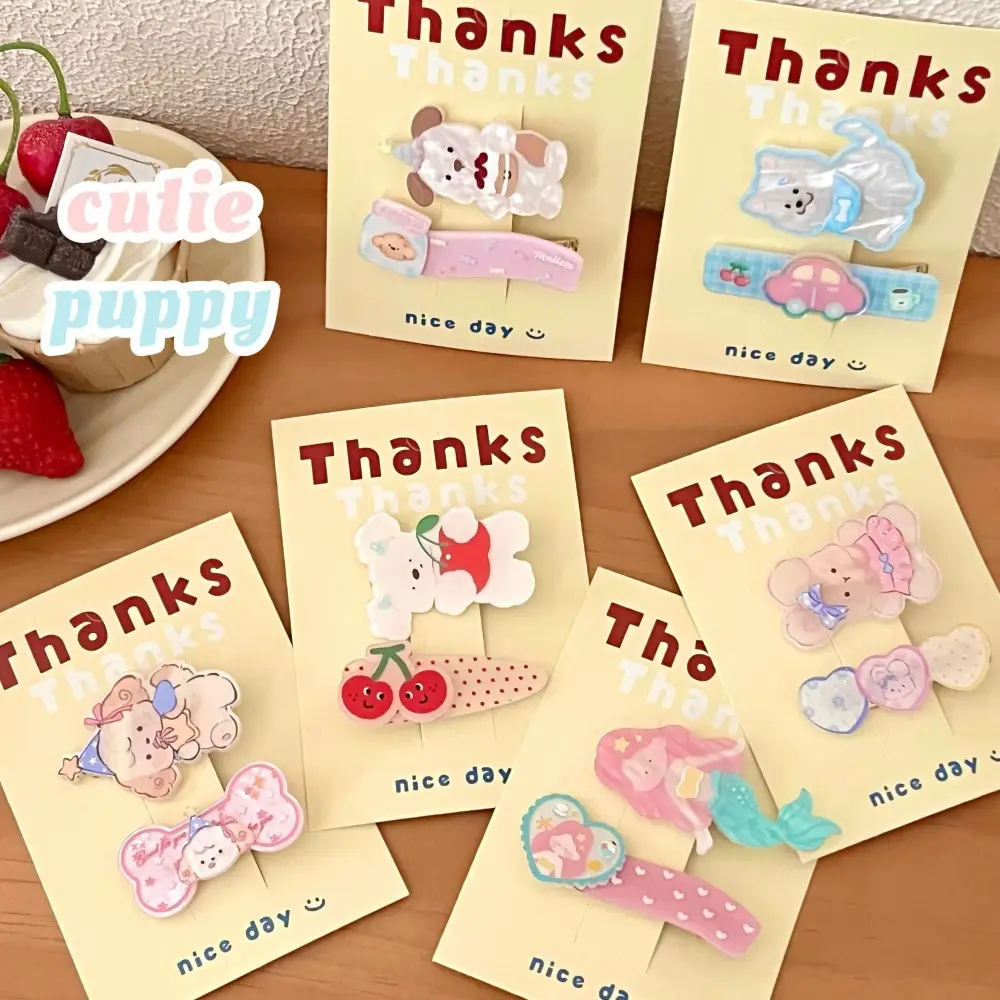 Cute Bear Acrylic Hairpin for Girls Heart Design - Image 39
