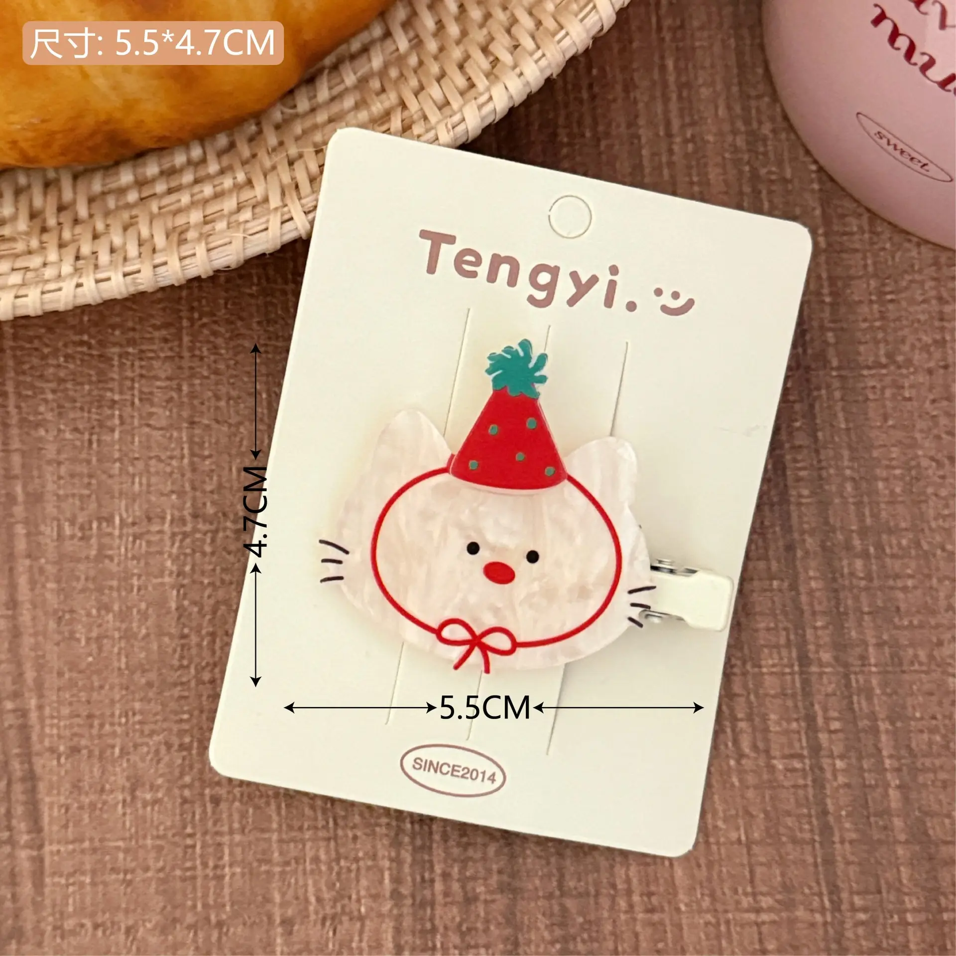 Cute Bear Acrylic Hairpin for Girls Heart Design - Image 35
