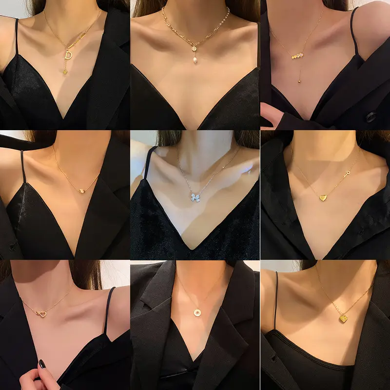 Gold Heart Clavicle Necklace for Women - Image 6