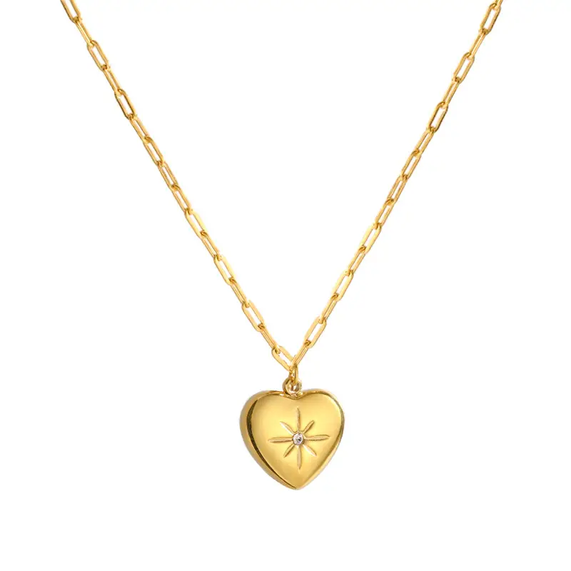 Gold Heart Clavicle Necklace for Women - Image 8