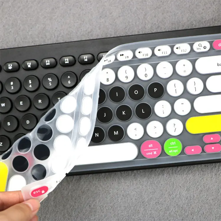 Wireless Bluetooth Keyboard with Colorful Silicone Cover - Image 8