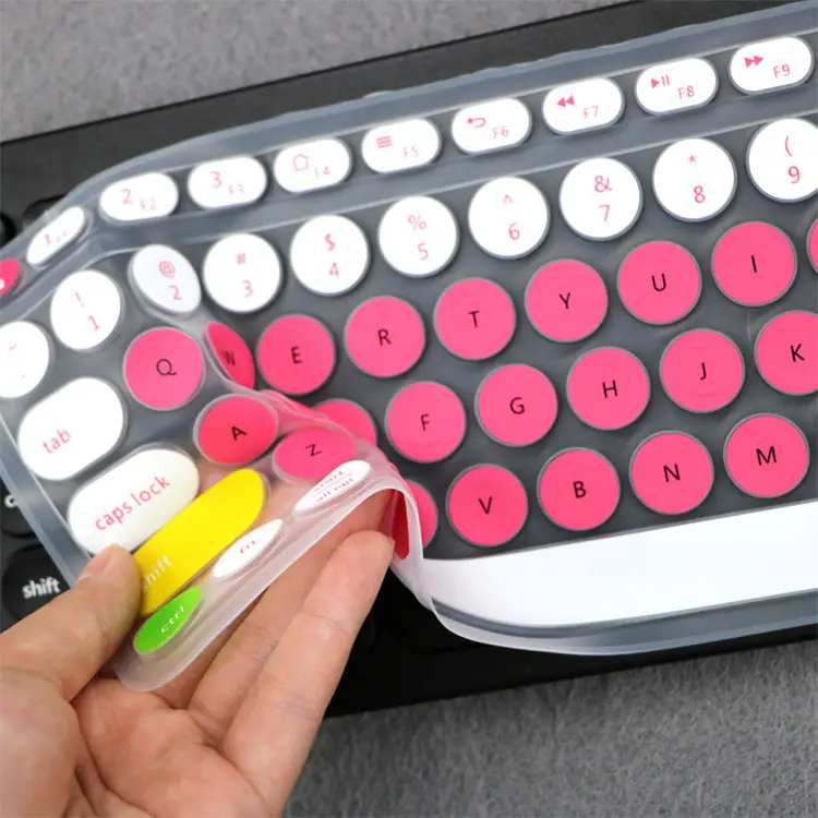 Wireless Bluetooth Keyboard with Colorful Silicone Cover - Image 9
