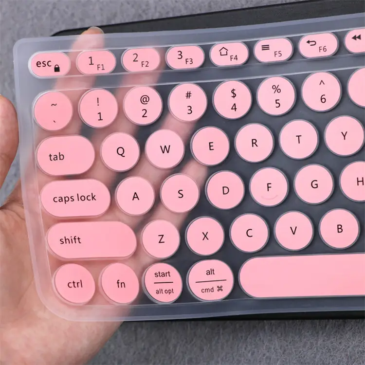 Wireless Bluetooth Keyboard with Colorful Silicone Cover - Image 11