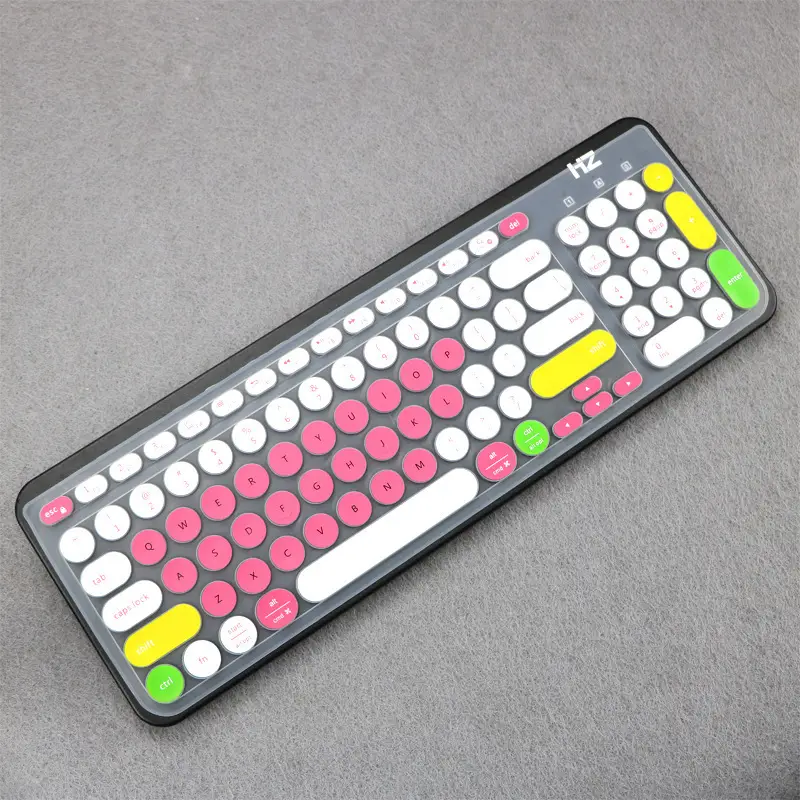 Wireless Bluetooth Keyboard with Colorful Silicone Cover - Image 5