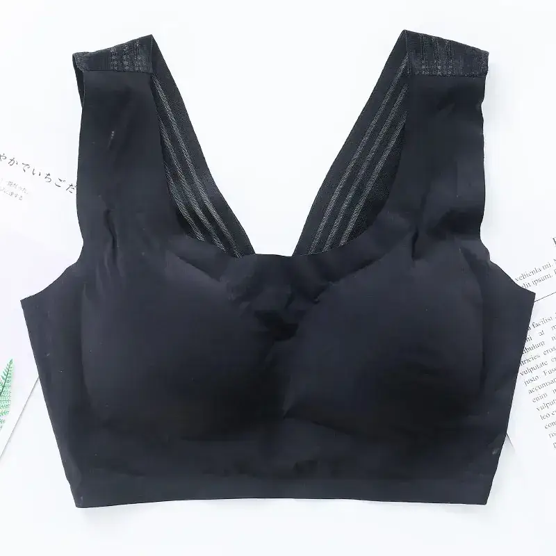 Back Seamless Underwear Women's Rimless Sports Push-Up Vest Large Size