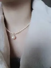 Natural Pearl Necklace with Gold Ball Clavicle for Women — feature 17