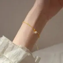 Small Gold Pearl Bracelet for Women's Elegant Jewelry — feature 5