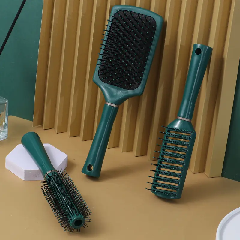 Dark Green Negative Ion Curling Hair Brush - Image 9