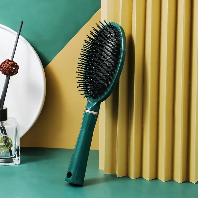 Dark Green Negative Ion Curling Hair Brush - Image 3
