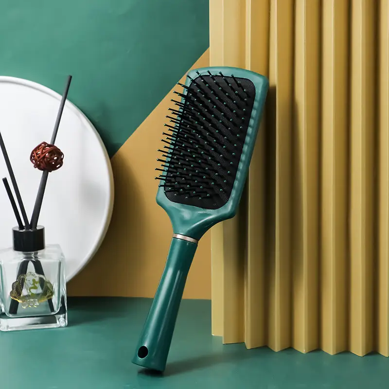 Dark Green Negative Ion Curling Hair Brush - Image 4