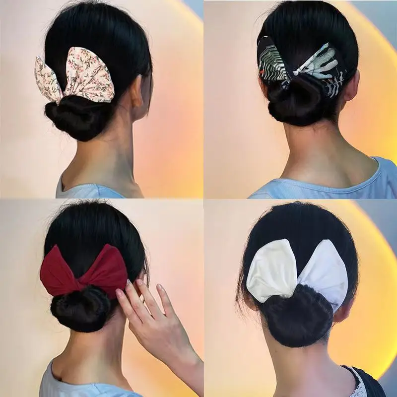 Deft Bun Lazy Twist Hair Bowknot Hair Magic Clip Hair Band - Image 21