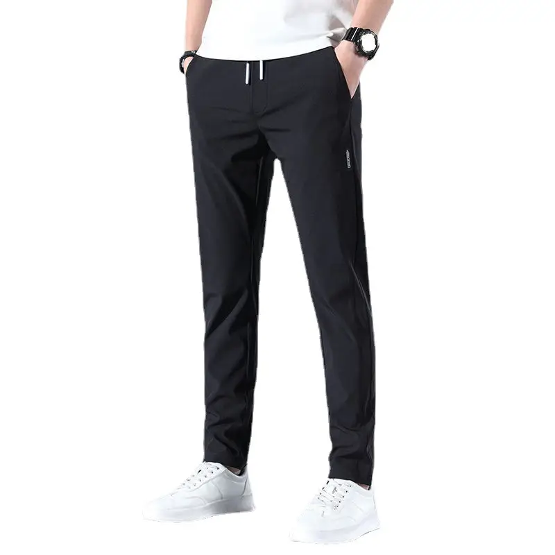 Men Ice Silk Sports Pants Large Elastic Breathable - Image 10