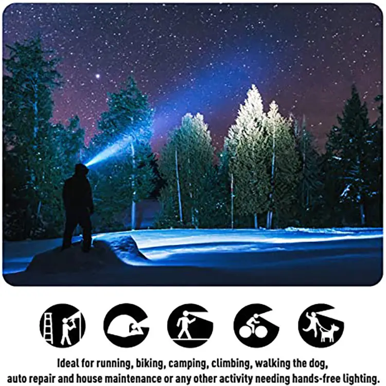 Dark Gray Wireless Bluetooth Headphone Hat for Night Running Camping - Image 10