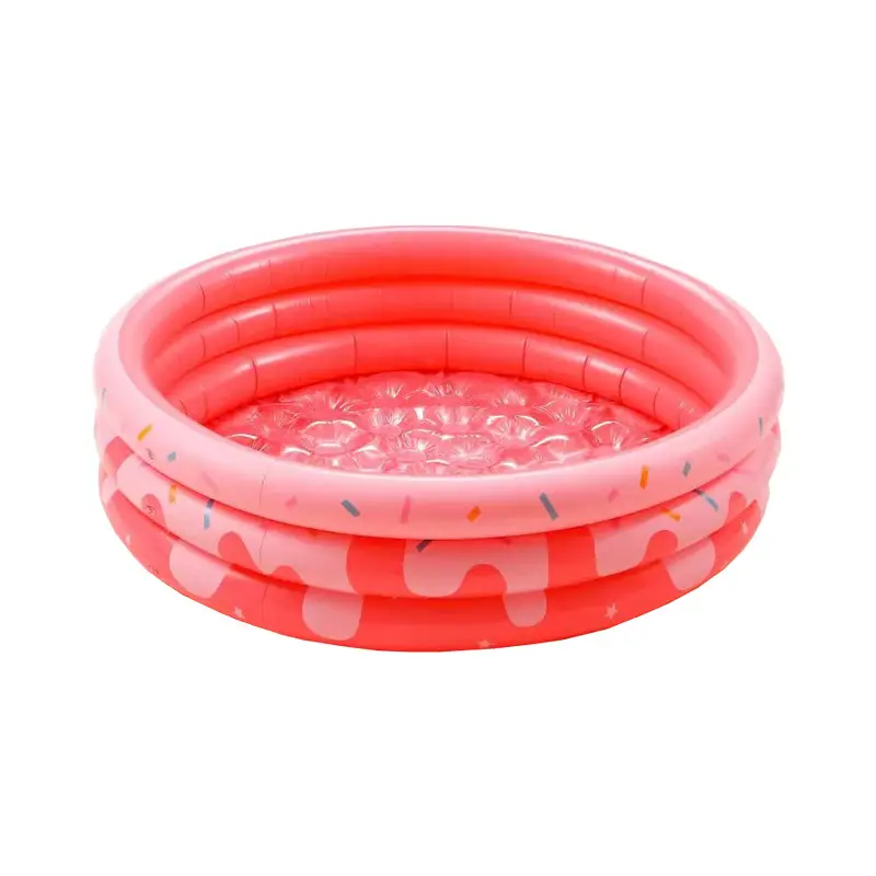 New Round Donut Inflatable Pool Children's Play Pool Household Infant Thickened Swimming Pool Ocean Ball Pool