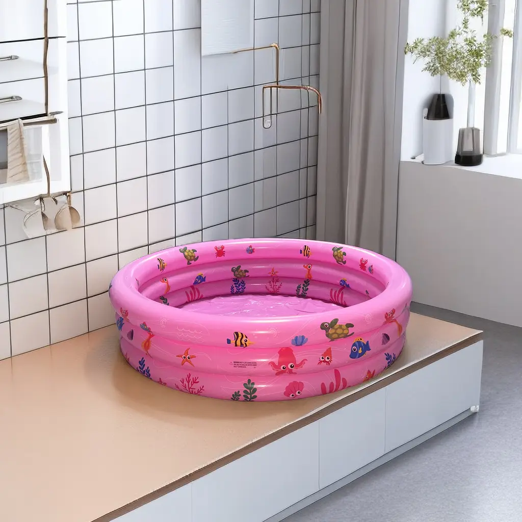 New Round Donut Inflatable Pool Children's Play Pool Household Infant Thickened Swimming Pool Ocean Ball Pool — feature 14
