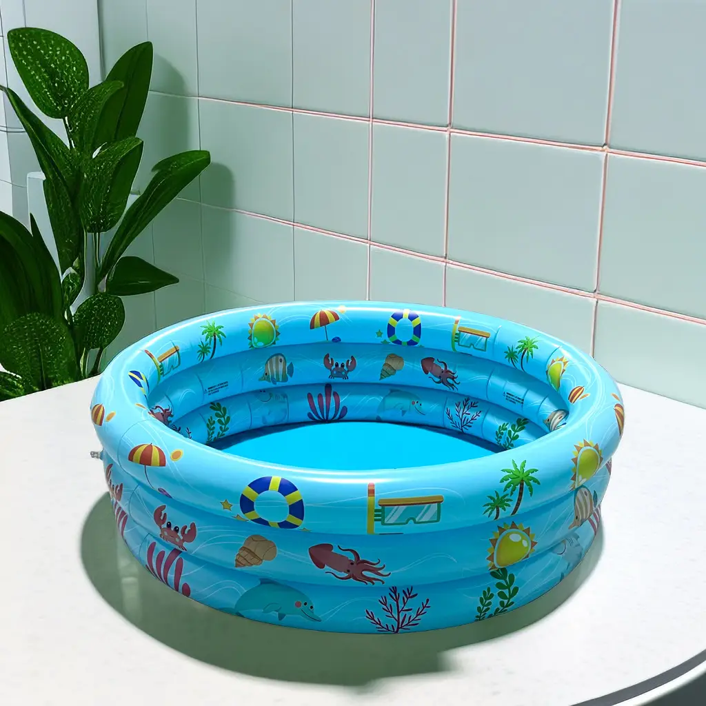 New Round Donut Inflatable Pool Children's Play Pool Household Infant Thickened Swimming Pool Ocean Ball Pool — feature 15
