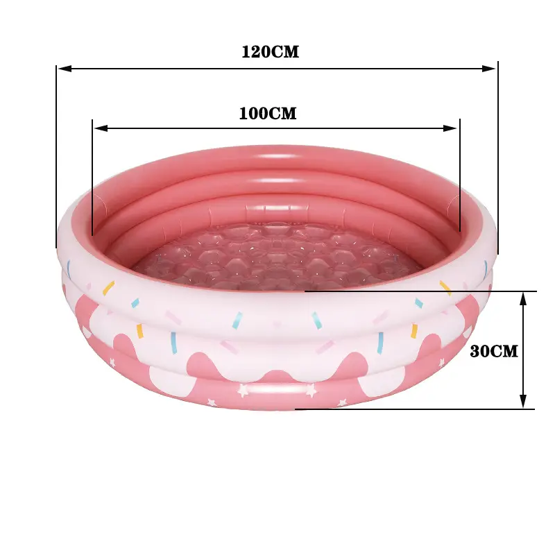 New Round Donut Inflatable Pool Children's Play Pool Household Infant Thickened Swimming Pool Ocean Ball Pool — feature 8