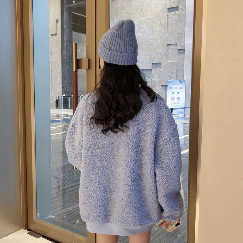 Women Wool Fleece Lined Sweater with Doll Bear Print — feature 20