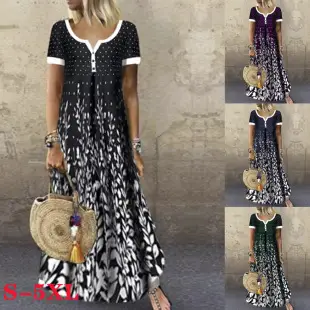 Amazon New Cross-Border Women's Long Skirt Irregular Tie-Dye Dress Large â feature 8