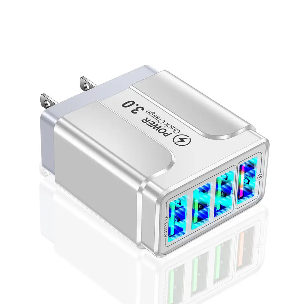 5.1A 4 USB Charger Fast Charge Multi Port Mobile Phone Charging Head