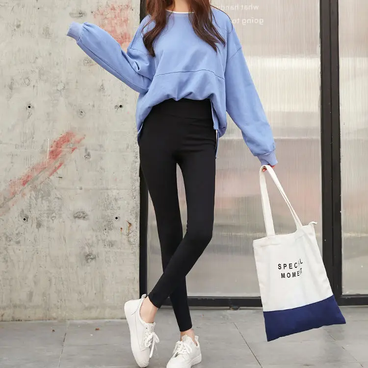 Women's White Leggings Slimming Pencil Pants Spring Summer - Image 6